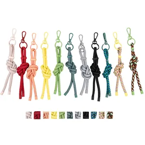 pp cord shinny key chain strap Colorful Matel Mobile phone accessories