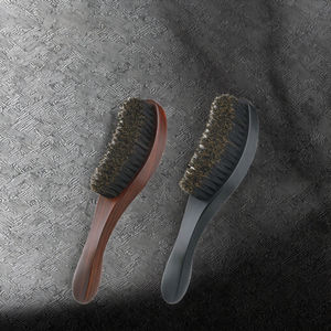 Ensemble de brosses de barbier compactes en poils naturels avec manche en bois pour le coiffage des cheveux et de la barbe, dépoussiéreur pour le cou, soin masculin (non jetable) - Product Image 3