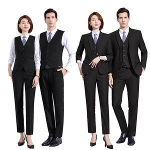 <span class=keywords><strong>Costume</strong></span> professionnel formel pour <span class=keywords><strong>homme</strong></span>, vêtements de travail pour magasin 4S, avec veste et <span class=keywords><strong>gilet</strong></span> pour l'automne et l'hiver, pour le service commercial - Product Image 1