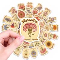 50pcs Plant Series Sticker For Pvc Waterproof Sticker Car Mobile Phone Laptop Notebook Water Bottle Stickers