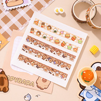 Simno Warm Mail Series Kawaii Animals Scrapbook Gift Box A6 Grid Notebook Capybara Stationery Set Cute School Supplies