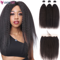 Paquetes de cabello liso Yaki sin procesar de alta calidad, paquetes de tejido de cabello humano virgen, paquetes de cabello brasileño recto rizado