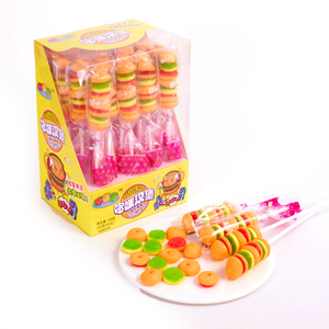 Halal Hamburguesa Caramelo Clásico Venta Caliente OEM Sandía Sabor Afrutado Ventas Directas de Fábrica Amor Fortuna Caramelo Dulce Sabor Agrio - Product Image 5