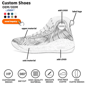 Zapatillas de Baloncesto Personalizadas de Caña Alta para Hombre y Mujer, Zapatos Casuales para Caminar al Aire Libre con Suela de Goma, Diseño OEM ODM para la Temporada de Verano - Product Image 2