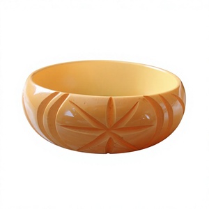 High Quality Resin Carved <b>Bangle</b> <b>Bracelets</b> Plant Pattern Multicolor Acrylic Stylish Design Unisex Fashion Unique Jewelry Woman - Product Image 4