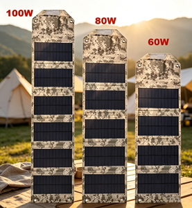 60W/100W Foldable Solar Panel Waterproof Portable Solar Charger with <b>5V</b> USB Output Outdoor Solar Power Bank for Cell Phone Camp - Product Image 6