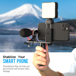 Apexel Enkele As Koud Shoe Mount Video Stabiliserende Handvat Grip Rig Met Licht Invullen & Microfoon Voor Camera En Smartphone - Product Image 2