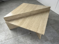 Nouvel ensemble de tables consoles, série Travertin Inorganique, design industriel, réglable, beige, meubles de salon pour cuisine et salle à manger