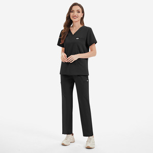 Conjuntos de Uniformes Médicos Unisex de Alta Calidad, Cuello <span class=keywords><strong>en</strong></span> V, Pantalones Rectos, Poliéster Multicolor, Ropa de Trabajo para Hospital - Product Image 5