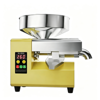 Nouvelle presse à huile miniature de 8 à 10 kg/h, adaptée à l'extraction d'huile de sésame, d'arachide et d'olive. Conçu pour un usage domestique