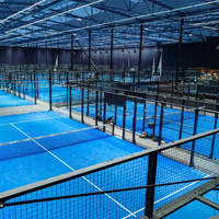 Pista de Pádel Panorámica con Techo Impermeable con Protección UV, Vidrio Templado de 12 mm, Pista de Pádel Profesional para Exteriores