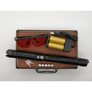 Senter Laser LED Isi Ulang Grosir Pabrik, Multifungsi, Bodi Aluminium, Laser Inframerah Biru untuk Promosi - Product Image 1