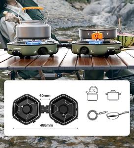 Réchaud de <span class=keywords><strong>camping</strong></span> portable au <span class=keywords><strong>propane</strong></span> et au <span class=keywords><strong>butane</strong></span>, pliable, en acier inoxydable, pour voiture, pour faire bouillir l'eau, ustensile de cuisson simple - Product Image 1