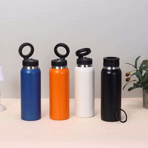316 Stainless Steel Insulated Water Bottle Pop-Up Lid Portable Thermal Bottle <b>Large</b> Capacity Food Grade Travel Mug - Product Image 1