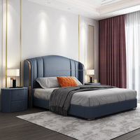C006 Herstellung Großhandel Hausbett Design modernes King-/Queen-Bett Goldrahmen gepolsterte Betten