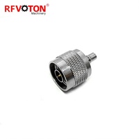 Adaptateur coaxial RF en laiton, connecteur mâle N vers connecteur femelle QMA, en stock, conforme RoHS, fourni par l'usine
