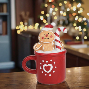 Personalized Christmas Mug 11oz - Custom Name Hot Cocoa Cup With Snowman/Santa Design
