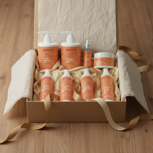 Set Perawatan Rambut Keriting Organik Label Pribadi Anti-Ketombe Menyegarkan Shea Butter Minyak Kastor Bebas Sulfat Formula 2-in-1 - Product Image 1