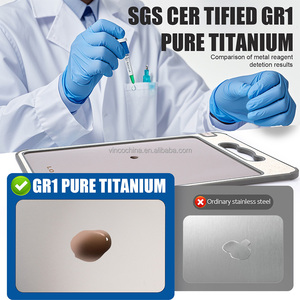 Hai mặt Titan & lúa mì rơm PP thịt cắt thớt với dao mài & tỏi vắt tay & nước trái cây rãnh - Product Image 6