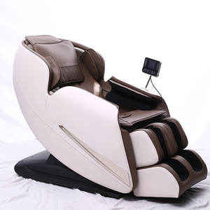 Poltrona massaggiante moderna in cuoio profondo Beige, sedia elettrica 8D, per tutto il corpo con riscaldamento a gravità Zero - Product Image 2