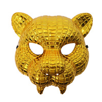 Masque en plastique à motif léopard animal d'horreur, accessoires pour fête d'Halloween, mascarade, festival, ambiance