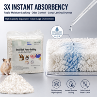 Litière pour Hamster 50L, 99% Sans Poussière, Litière pour Cochon d'Inde, Litière en Papier Anti-Odeur, Litière Confortable pour Petits Animaux, pour Lapin, Rat, Hamster
