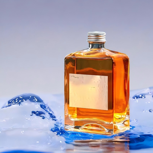Vetro quadrato trasparente in mattoni 500ml 375ml 250ml bottiglia di vino piatta frutta vuota Whisky <span class=keywords><strong>e</strong></span> vino con chiusura a tappo a vite - Product Image 5