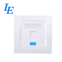 Nuevo Material Tipo 86, Placa de Red de Pared con 1 Puerto RJ45 e Iconos de Computadora y Teléfono, 115.5x74mm, Opcional