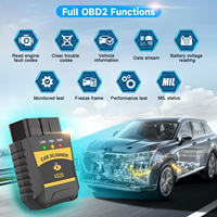 Inalámbrico para Bluetooth Elm327 1,5 OBD2 V020 All-Vehicle 12V Engine OBD II Máquina de diagnóstico Lector de código Herramientas de escaneo para automóvil