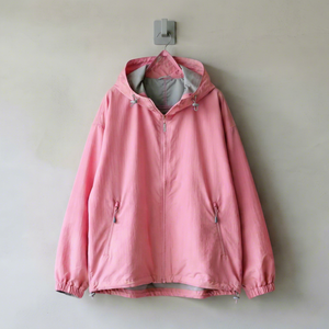 Pink Men's Hooded Windbreaker <b>Jacket</b> <b>Summer</b> Thin <b>Lightweight</b> Breathable Quick Dry Zip up Outerwear Front Logo for Outdoor Travel - Product Image 1