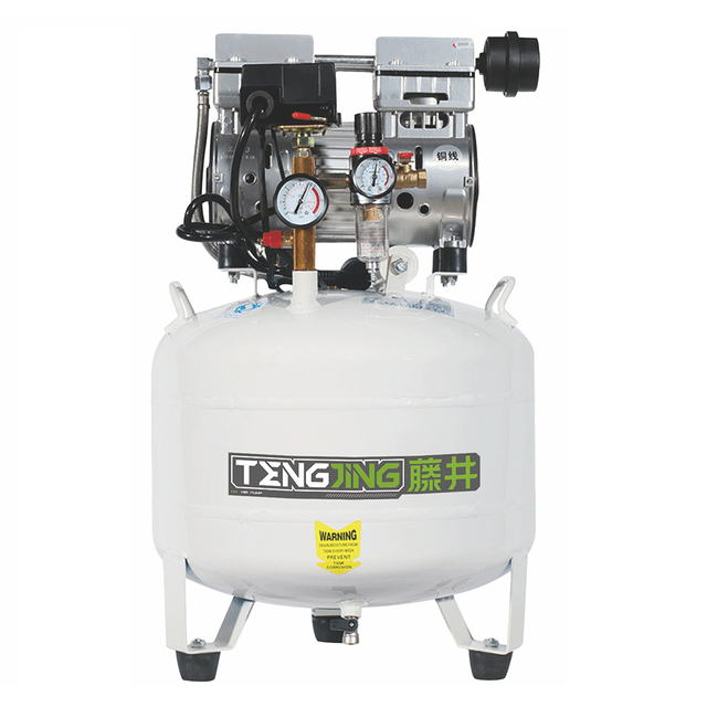 Dental Clinic Low Noise High Pressure Electric Silent Oil Free Small Mini Portable Reciprocating Piston Air Compressor