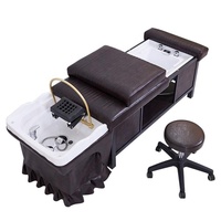 Arber Shop Lit de shampoing de haute qualité Fauteuil de massage Fauteuil de shampoing pour le lavage des cheveux Ensemble complet