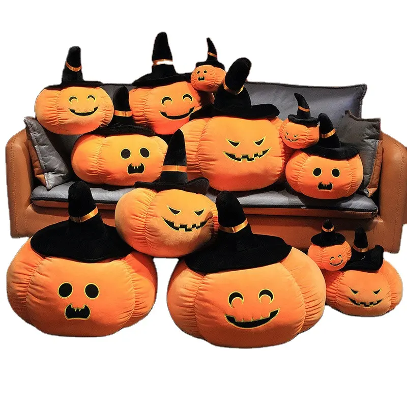 2022 Best made Halloween pumpkin pillow lovely cartoon stuffed toy plush Toy animated Cotton Baby Lovey Soft pillow for claw mac