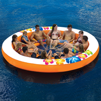 2024 été populaire île flottante piscine gonflable chaise longue flottante île flottante flotte pour lac