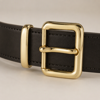 Boucles de ceinture pour hommes d'affaires, logo gravé sur mesure, alliage de zinc, métal résistant à la rouille, anti-rayures, pour ceinture en cuir