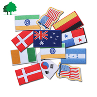 Vente directe usine – Patch brodé personnalisé OEM avec logo, en sergé, thermocollant ou à coudre, écologique, motif drapeau national, pour chapeaux