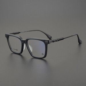 Conception de niche haut de gamme cadre en titane pur <span class=keywords><strong>lunettes</strong></span> pour femmes rétro grand cadre carré <span class=keywords><strong>visage</strong></span> d'affichage <span class=keywords><strong>petit</strong></span> cadre optique pour hommes - Product Image 3