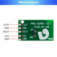 Receptor de Audio MP3 Inalámbrico Bluetooth VIRE BT5.0 5V Placa de Circuito Bluetooth Mp3
