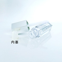 Tube de brillant à lèvres hexagonal or et argent, matériau d'emballage, film pour les lèvres, gloss à lèvres, vente en gros