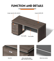 Mobilier de bureau moderne Bureau d'ordinateur en bois de noyer avec fonction extensible Vente directe d'usine pour le personnel de maison Élégant et pratique