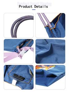 Custom Logo Promotional Nylon <b>Tote</b> <b>Bag</b> – Fashionable Braided Rope Handle Shopping <b>Bag</b> for Corporate Gifts & Branding - Product Image 4