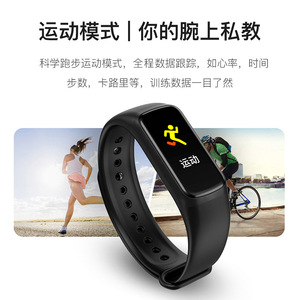 Smart Fitness Tracker Women Red Silicone Band Heart Rate Monitor Activity Tracker Waterproof 15-21 Days Battery Life - Product Image 2