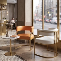 Chaise de salle à manger en cuir de luxe léger, pieds en métal de haute qualité, stable et antidérapante pour la maison et le salon