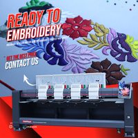 Machine à broder industrielle informatisée chinoise de pointe à 4 têtes, aussi bonne que les machines à broder Tajima Swf pour casquettes, t-shirts, logos plats et 3D