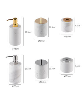 Juego de Accesorios de Baño de Lujo Personalizado, Estilo Nórdico, de Cinco Piezas, con Bandeja de Mármol Natural de Calidad Hotelera de 6 Estrellas - Product Image 5