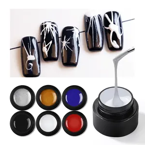 Nail Painting Liner Gel Private Label UV Builder Spider Liner Gel 6 Colors For Nail Art Salon And Wholesale Nail Supply OEM