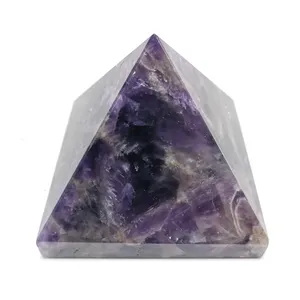 Cristalli curativi naturali sogno ametista pietra di cristallo piramide di quarzo per la decorazione della casa