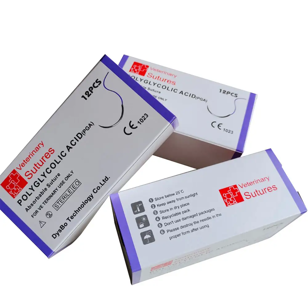 Kit de hilo quirúrgico de sutura estéril absorbible veterinario Médico Dental