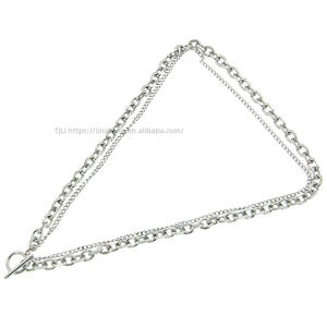 OT Buckle Double-layer Cuban <b>Chain</b> Wearing Sweet and Cool Necklace, Trendy Girl <b>Titanium</b> Steel Neck <b>Chain</b> Tanjing Fashion - Product Image 5