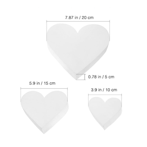 Modello di Torta a Forma di Cuore in Schiuma di Polistirolo Manichino per Torta Ornamento per Decorare Torte Espositore per Matrimoni 4"+6"+8" - Product Image 4